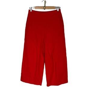 Boden Red Wide Leg Trouser Pants Casual Chic Boho Minimalist Size